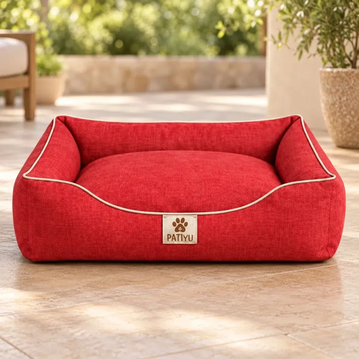 Kedi Köpek Yatağı Vera Premium Yatak - Bordo / XLarge