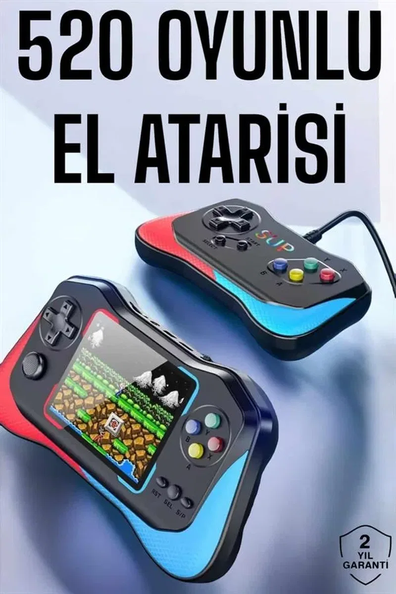 Gamepad Joystick Nostalji 500 Oyunlu 2 Li Atari Gamebox Oyun Konsolu Sup Atari görsel 2