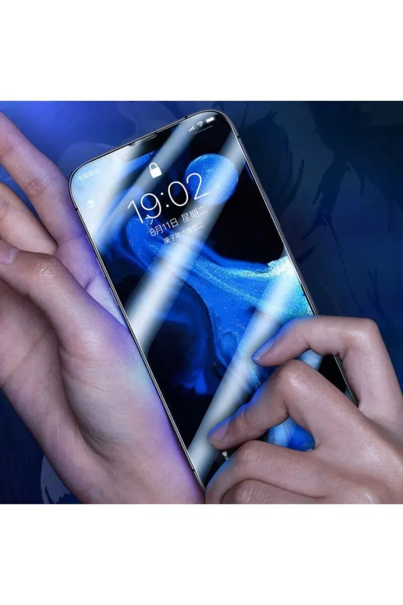 Iphone 13 Pro Max Uyumlu 9d Tam Kaplayan Parmak Izi Bırakmayan Ekran Koruyucu Film görsel 3