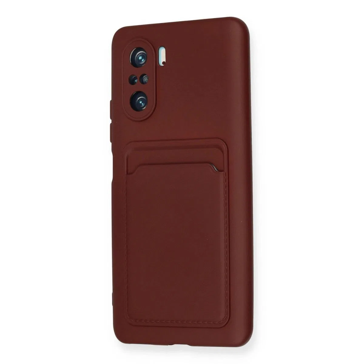 Xiaomi Mi 11i Kılıf Kelvin Kartvizitli Silikon - Bordo görsel 3