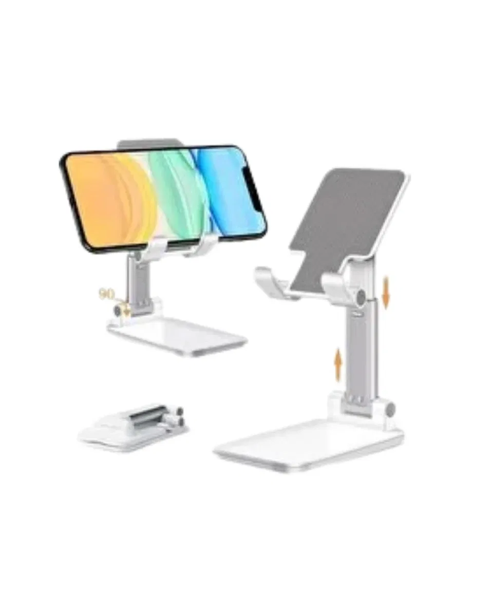 Minimal Tasarımlı Masaüstü Telefon Standı Beyaz görsel 2
