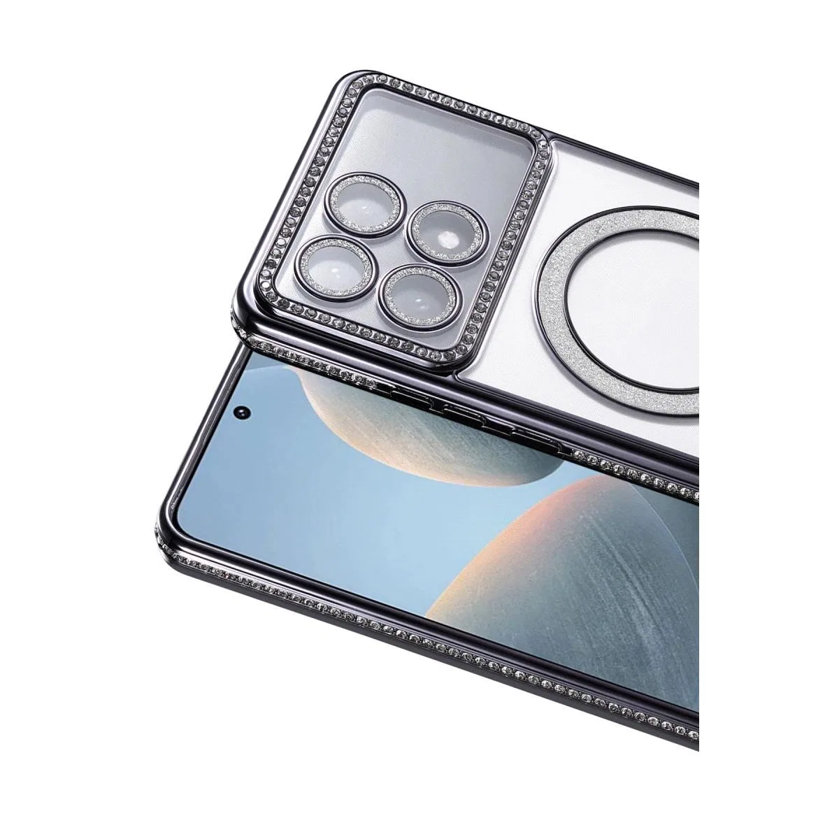 Xiaomi Poco X6 Pro Joke Simli Magneticsafe Kılıf - Siyah görsel 2