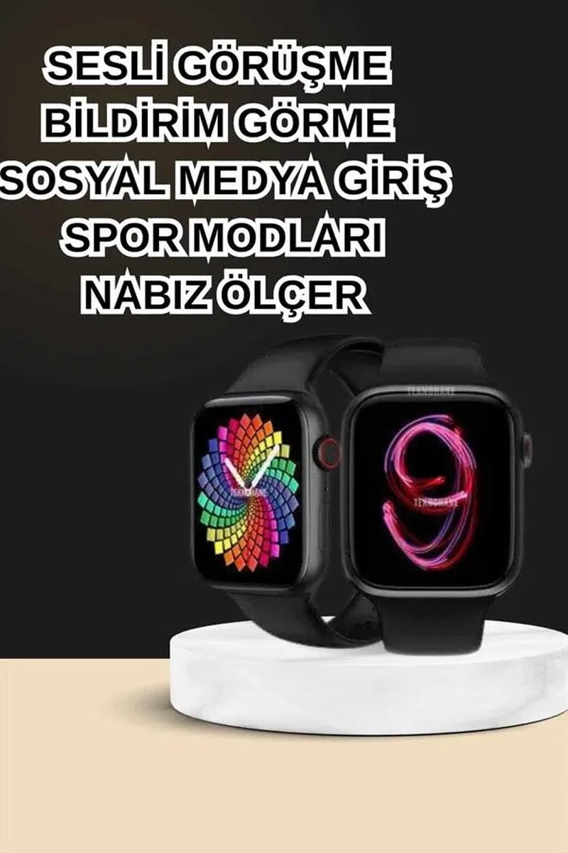 Dokunmatik Akıllı Saat Yeni Nesil Kulaklık Kampanyası ANC Özelliği Yüksek Ses Kaliteli görsel 3