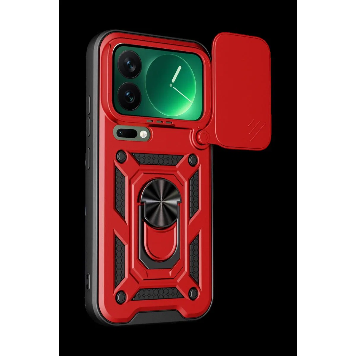 Xiaomi Mi 17 Pro Pars Lens Yüzüklü Silikon - Kırmızı görsel 2