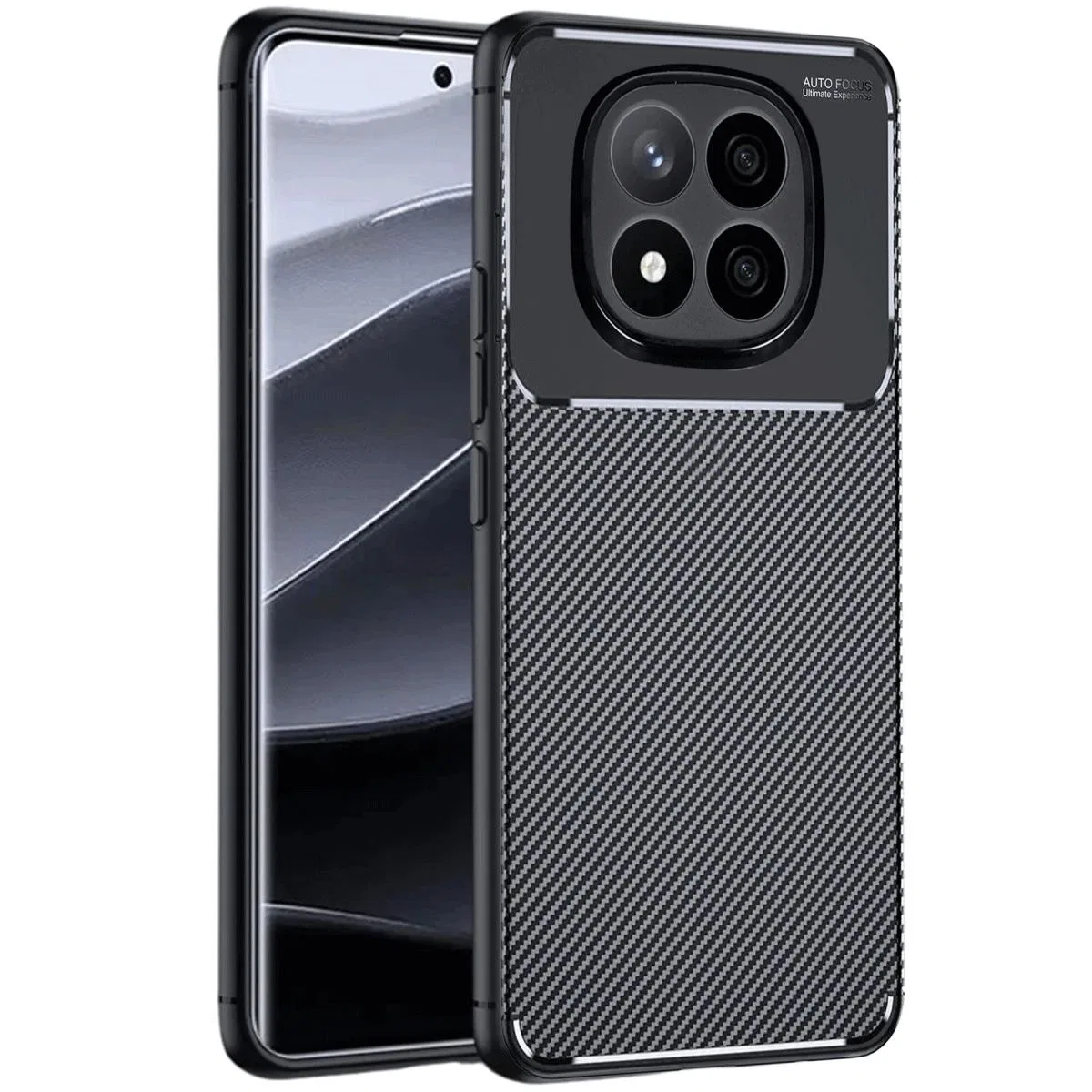 Xiaomi Redmi Note 14 Pro 5g Kılıf Auto Focus Karbon Kapak - Siyah