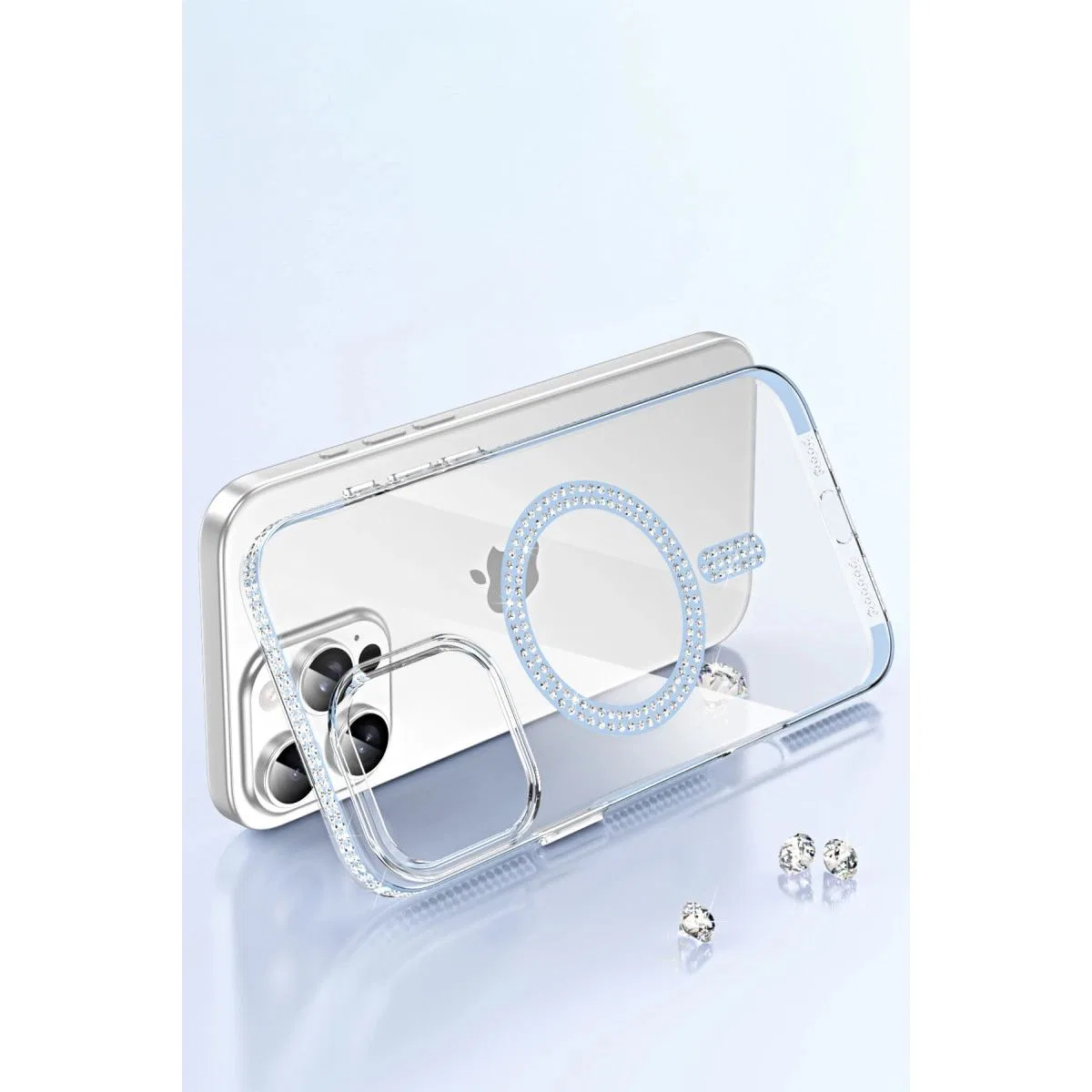 Joko Apple İphone 14 Pro Max Move Taşlı Magsafe Kapak - Lila görsel 3