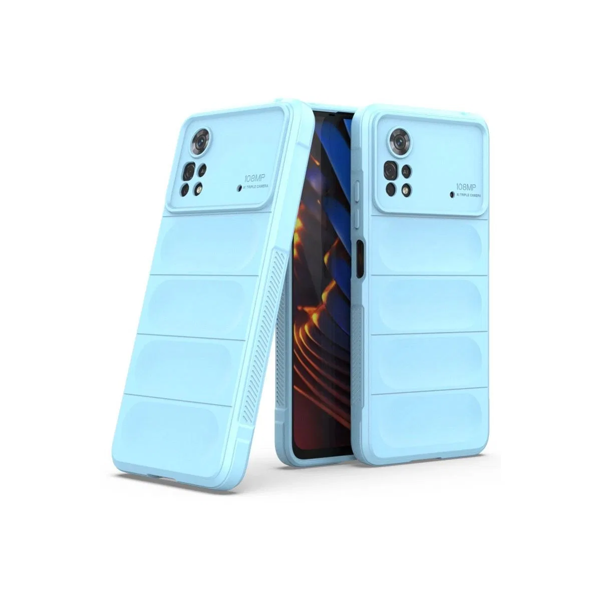 Xiaomi Poco X4 Pro 5g Kılıf Optimum Silikon - Sky Blue görsel 3