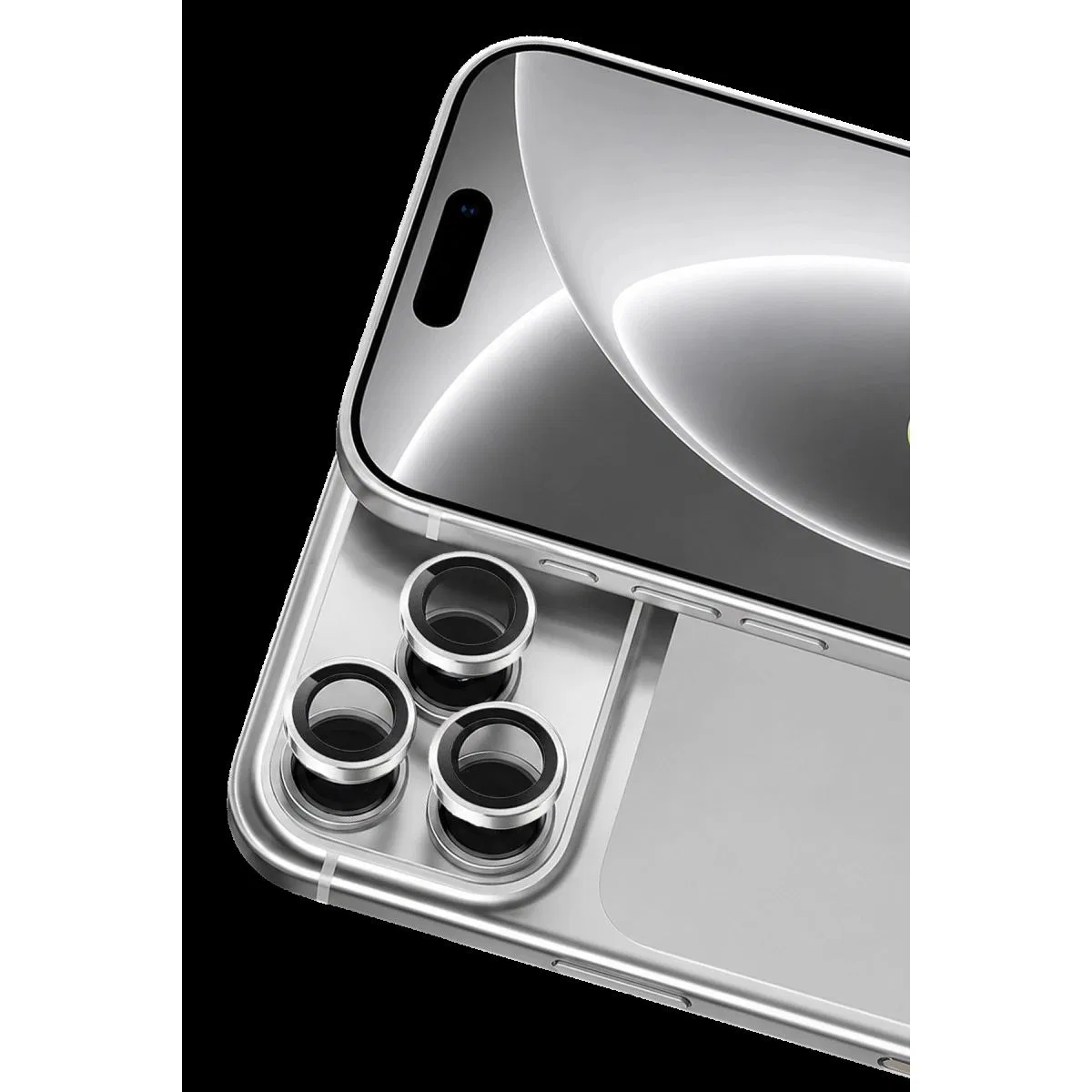 Newface Apple İphone 18 Pro Max Raze Metal Kamera Lens - Gümüş görsel 2