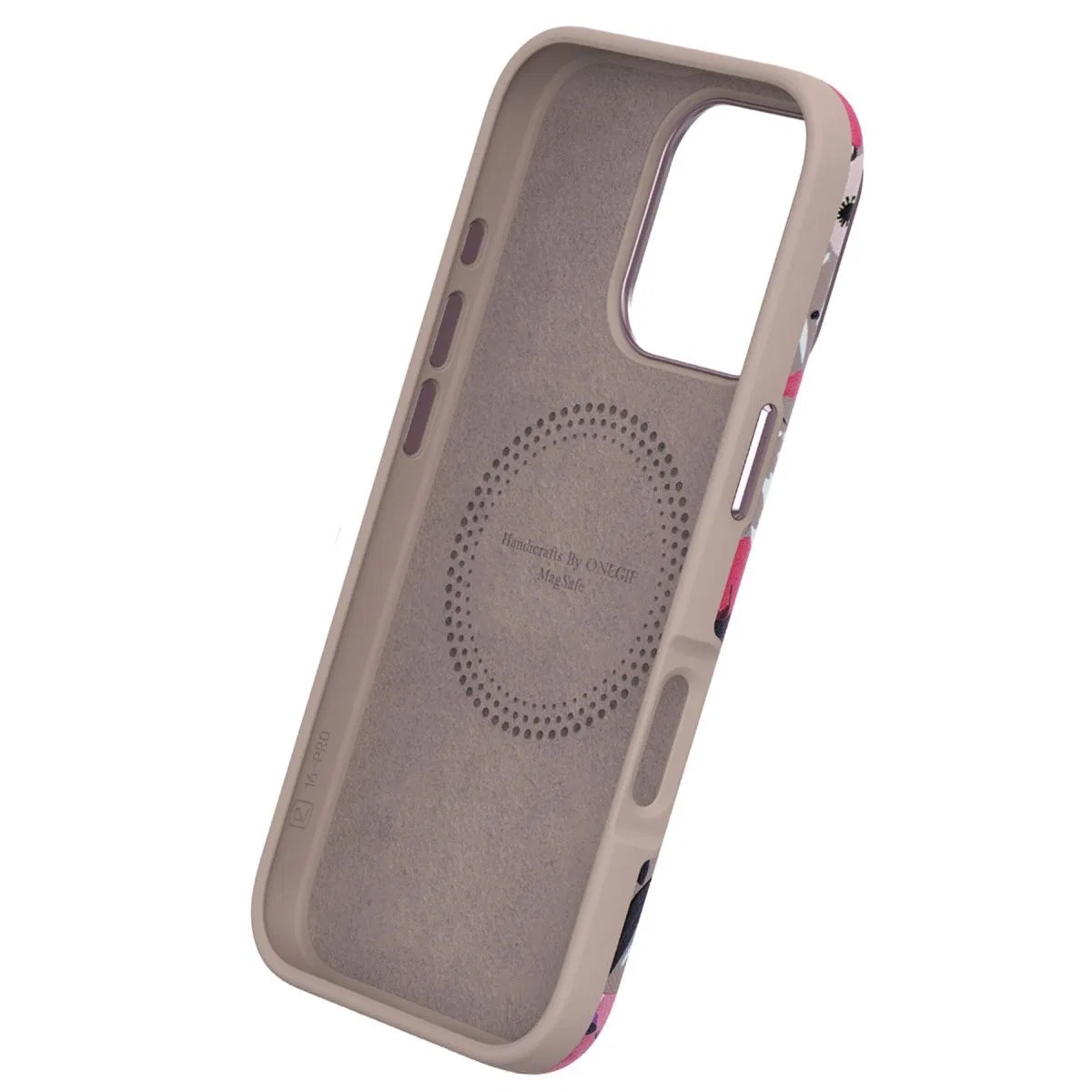 Onegif Apple İphone 14 Pro Max Flower Series Magsafe Kapak - Pembe görsel 2