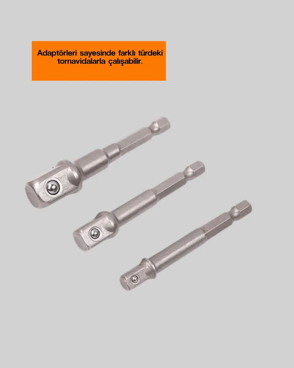 Çok Amaçlı 16lı Bits Uç Seti Dayanıklı Tornavida Adaptör görsel 3