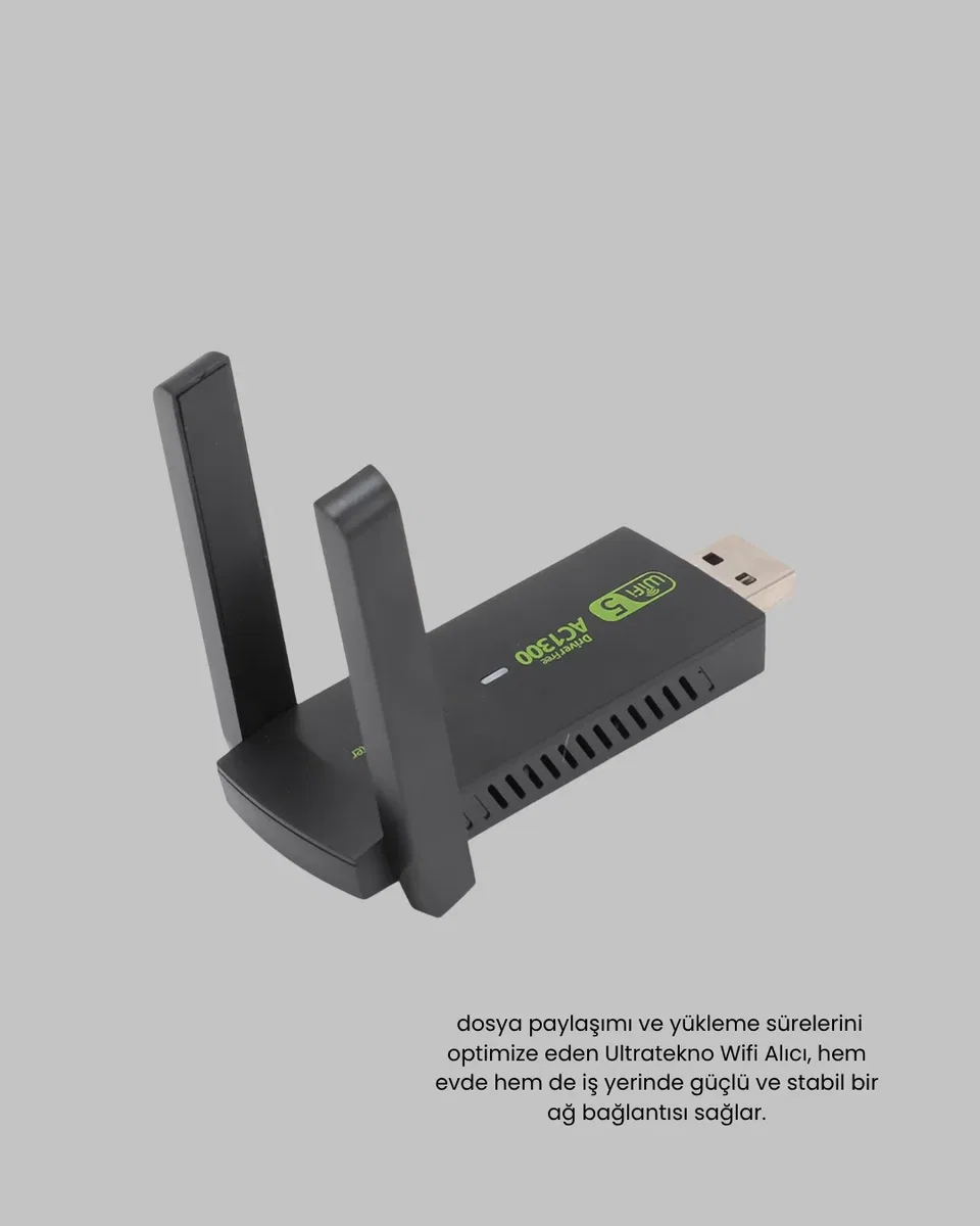 Dual Band USB WiFi Adaptör – 1200 Mbps Hız görsel 5