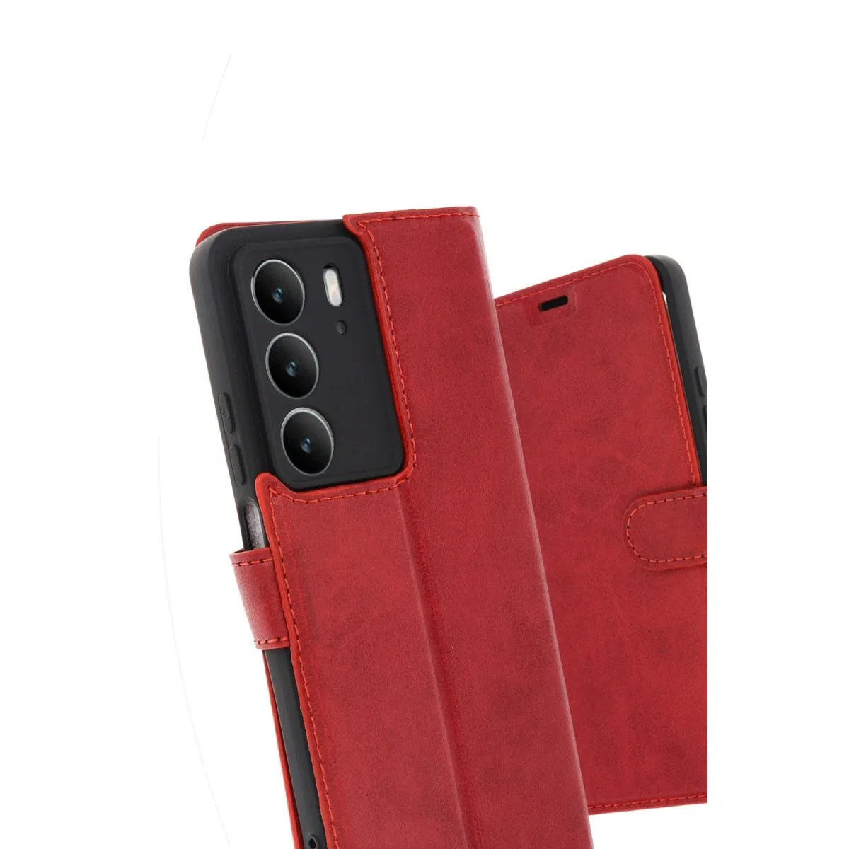 Realme C75 4g Trend S Plus Kapaklı Kılıf - Kırmızı görsel 2