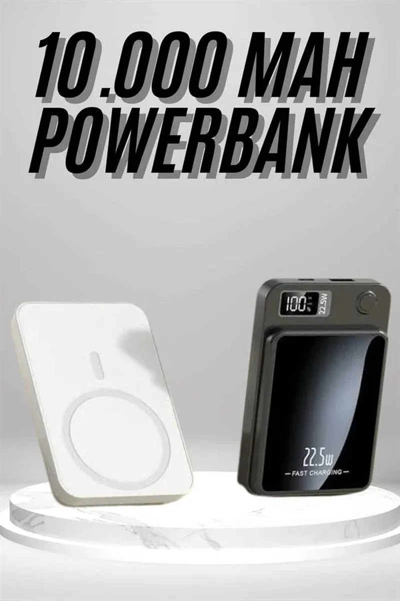Magsafe Hızlı Şarj 10. 000 Mah Wireless Şarj Powerbank Android ve İOS Uyumlu görsel 2
