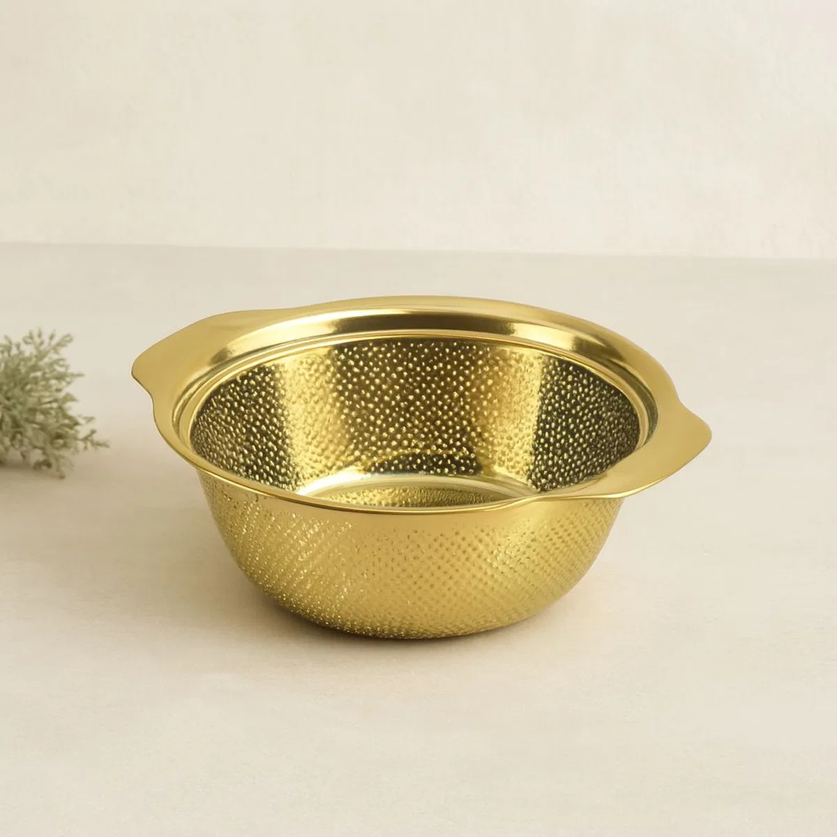Paslanmaz Metal Sepet Süzgeç 27 cm - Gold