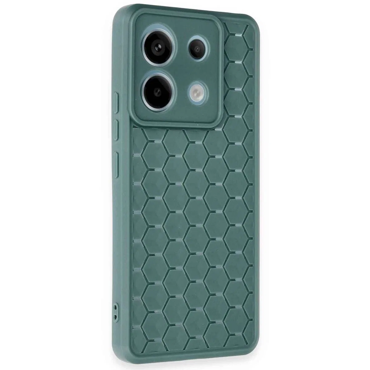Xiaomi Redmi Note 13 Pro 5g Kılıf Petek Silikon Kapak - Koyu Yeşil görsel 2