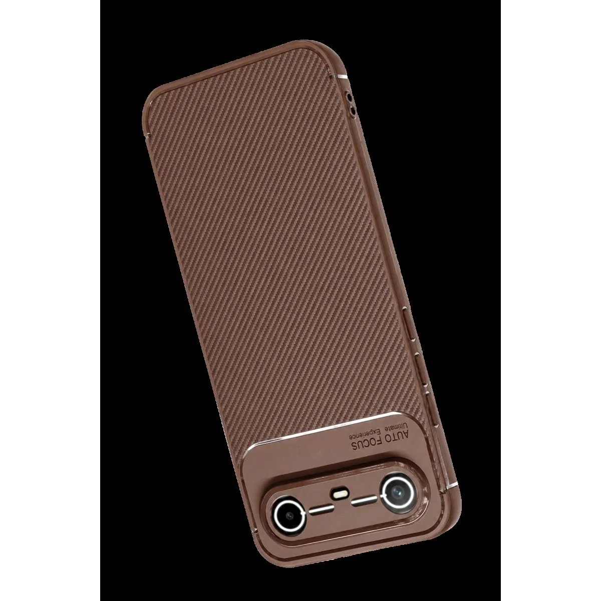 Newface Tecno Spark Slim 5g Auto Focus Karbon Kapak - Kahverengi görsel 4