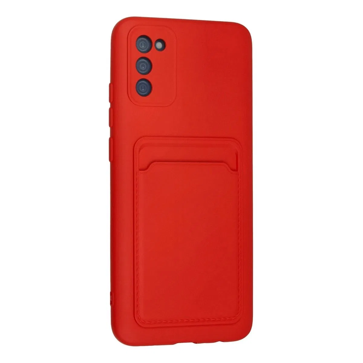 Newface Samsung Galaxy A02s Kılıf Kelvin Kartvizitli Silikon - Kırmızı görsel 3