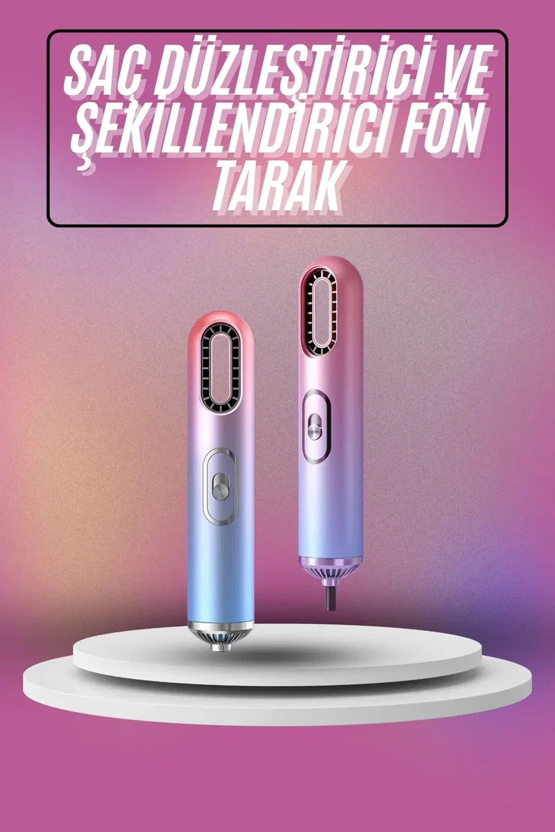 Saç Kurutma Makinesi İyon Üflemeli Saç Şekillendirici 3 Başlıklı Taşınabilir
