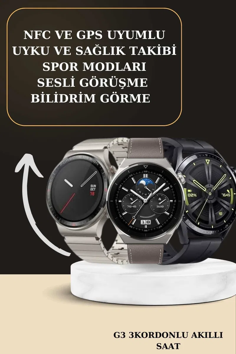 Aynalı Bluetooth Kulaklık Yeni Nesil Akıllı Saat Titreşimli Nabız Ölçer Spor Modları görsel 2
