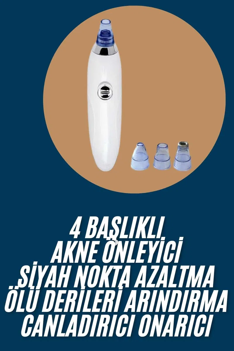 Yeni Nesil Vakumlu Pilli Siyah Nokta ve Yüz Temizleme Cihazı 4 Başlıklı görsel 2