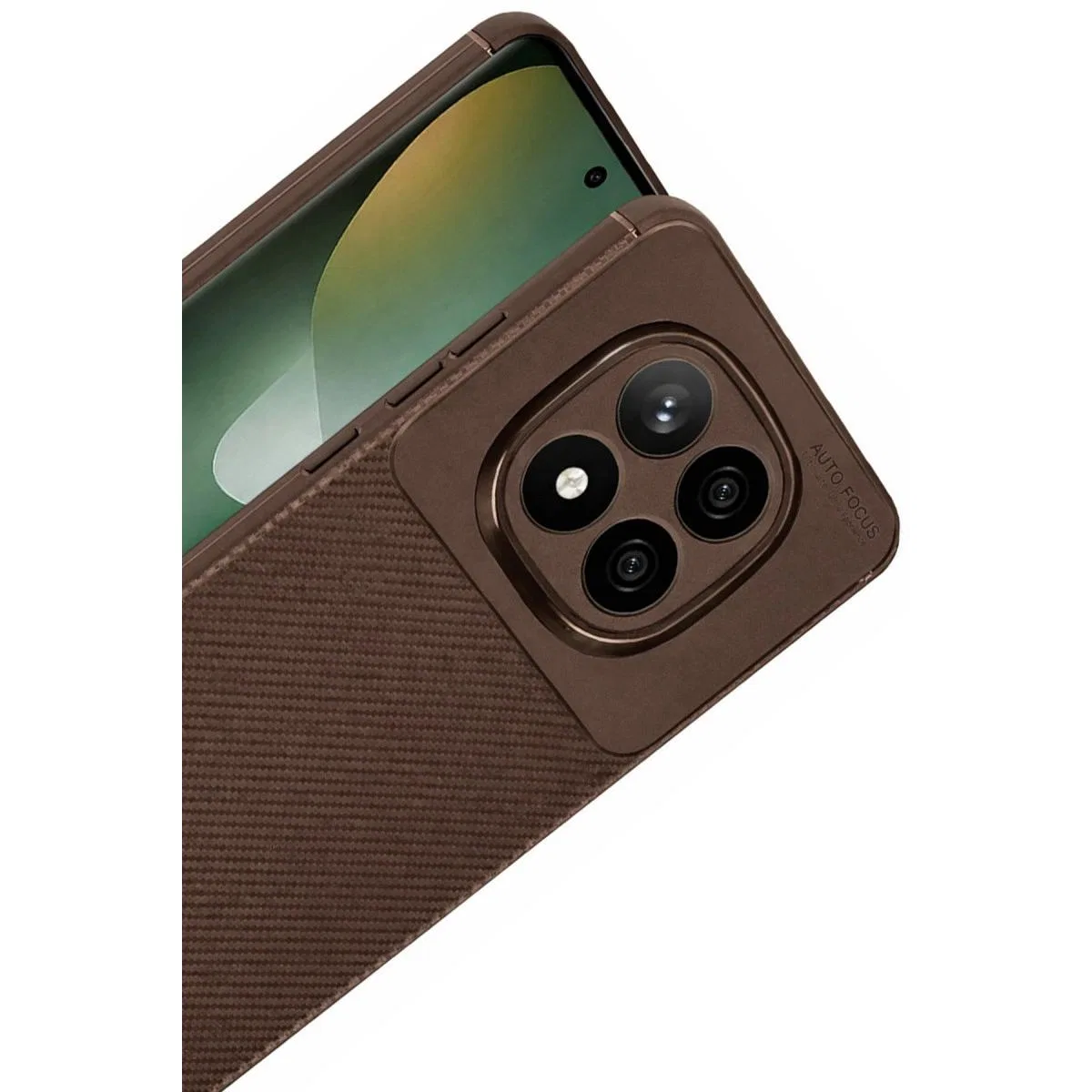 Xiaomi Redmi Note 15 Pro 5g Auto Focus Karbon Kapak - Kahverengi görsel 4