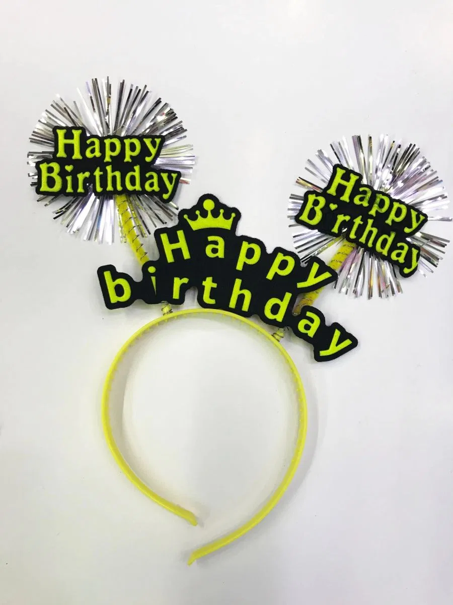 Happy Birthday Neon Renk Doğum Günü Tacı 12 Adet görsel 2