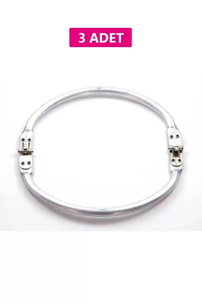 Gizli Metal Oval Çanta Bursu – 3 Adet - 19 cm - Metal Çanta Aparatı Çanta Aksesuarı görsel 2