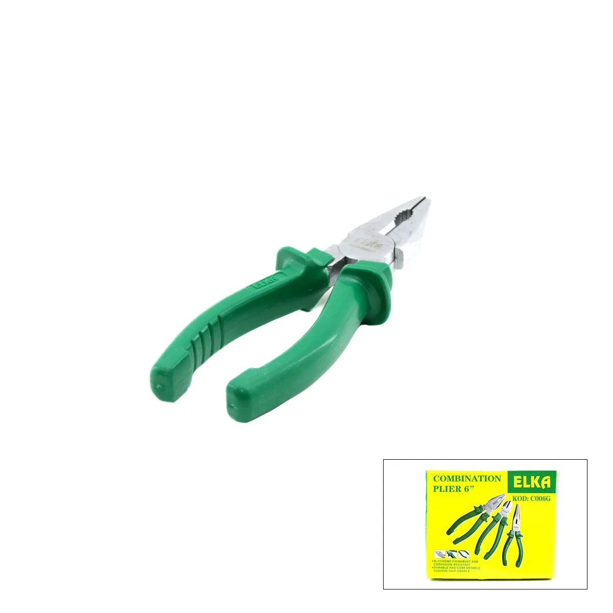 160 mm Yeşil Saplı Pense