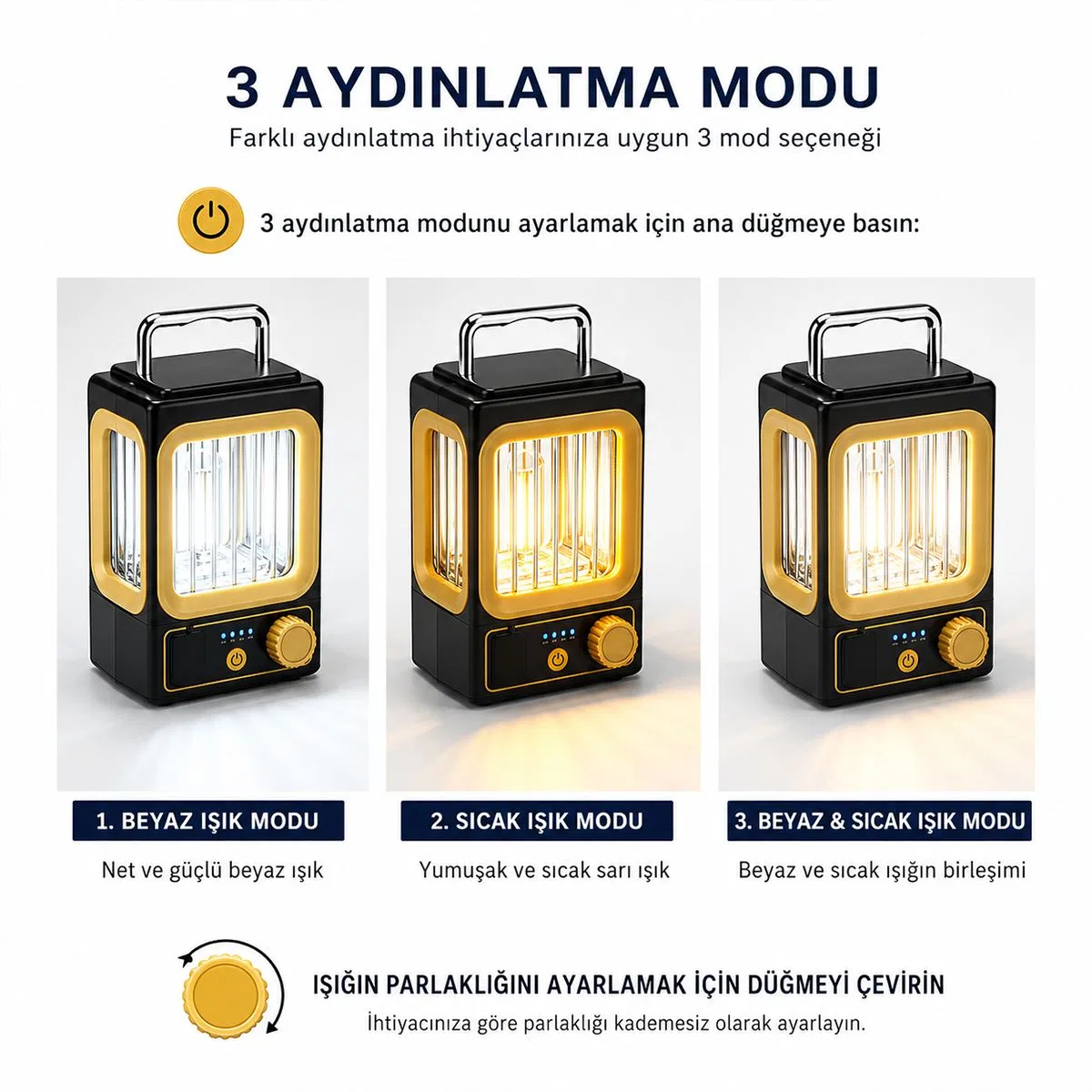 Nostalji Solar Lamba - USB Şarjlı 1500mAh görsel 2