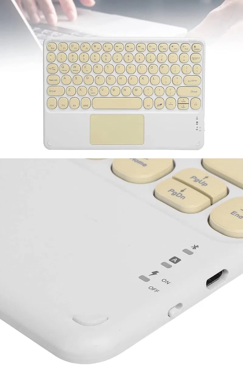 Bluetooth Touchpad Klavye 10. 9 inch Kablosuz Wifi Q Klavye Slim görsel 5