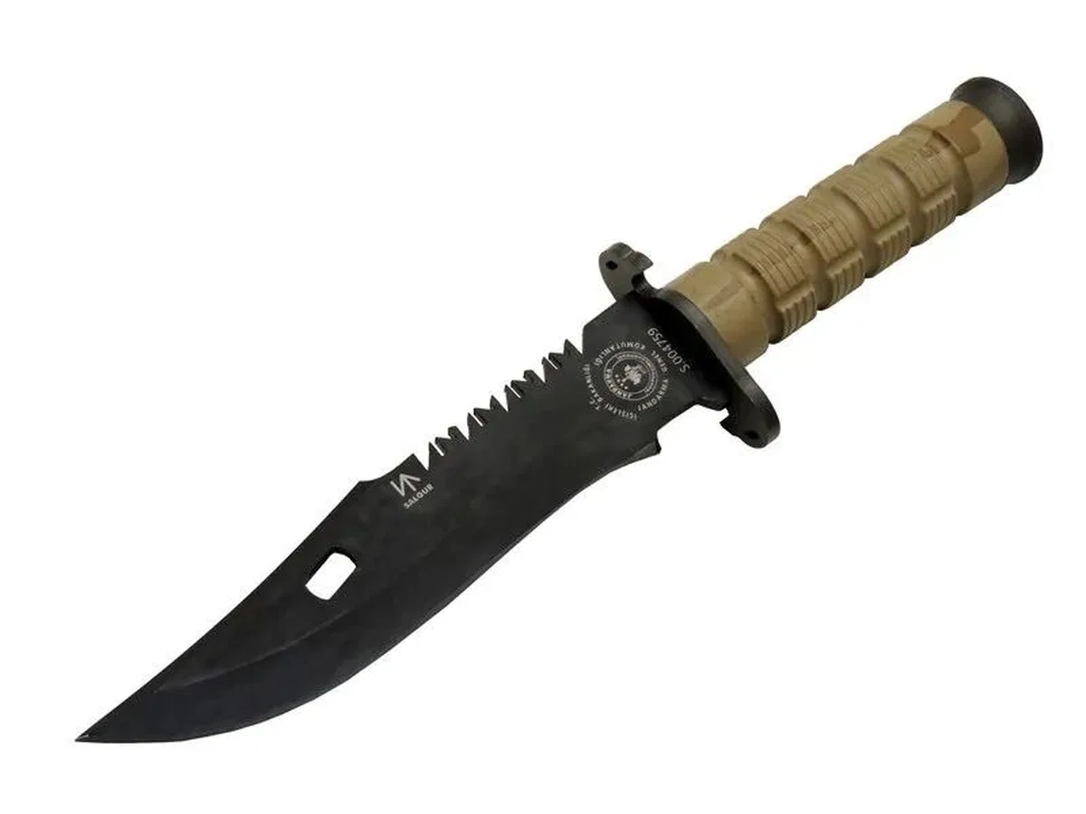 Salgur S 4759 Türk Tipi Komando Bıçağı 28, 5cm - Testere Detaylı Bıçak, İpli, Kılıflı