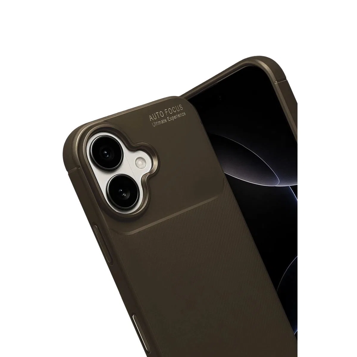 Apple İphone 17 Auto Focus Karbon Kapak - Kahverengi görsel 2