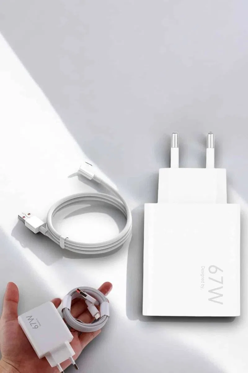 Şarj Aleti 67w Hızlı Şarj Turbo Type-c Uyumlu Şarj Adaptörü Kablosu görsel 2
