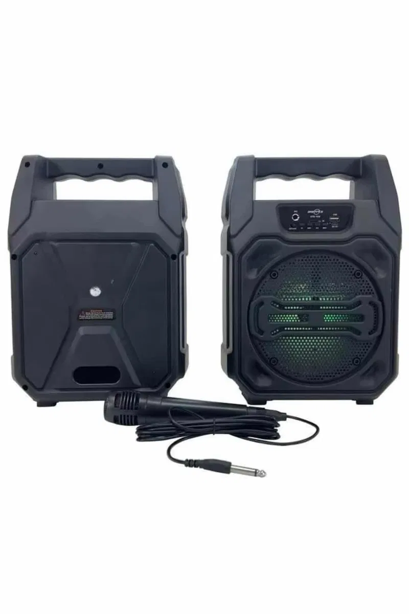 Karaoke Mikrofonlu Fm Radyolu Bluetooth Hoparlör Yüksek Ses Kaliteli görsel 3