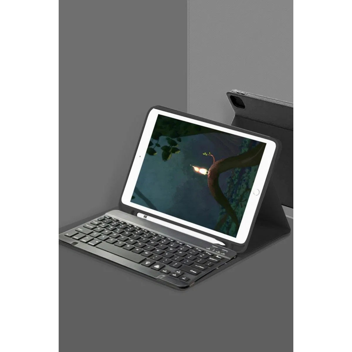 Samsung Galaxy X200 Tab A8 10. 5 Kılıf Kc01 Smart Klavyeli Tablet Kılıfı - Siyah