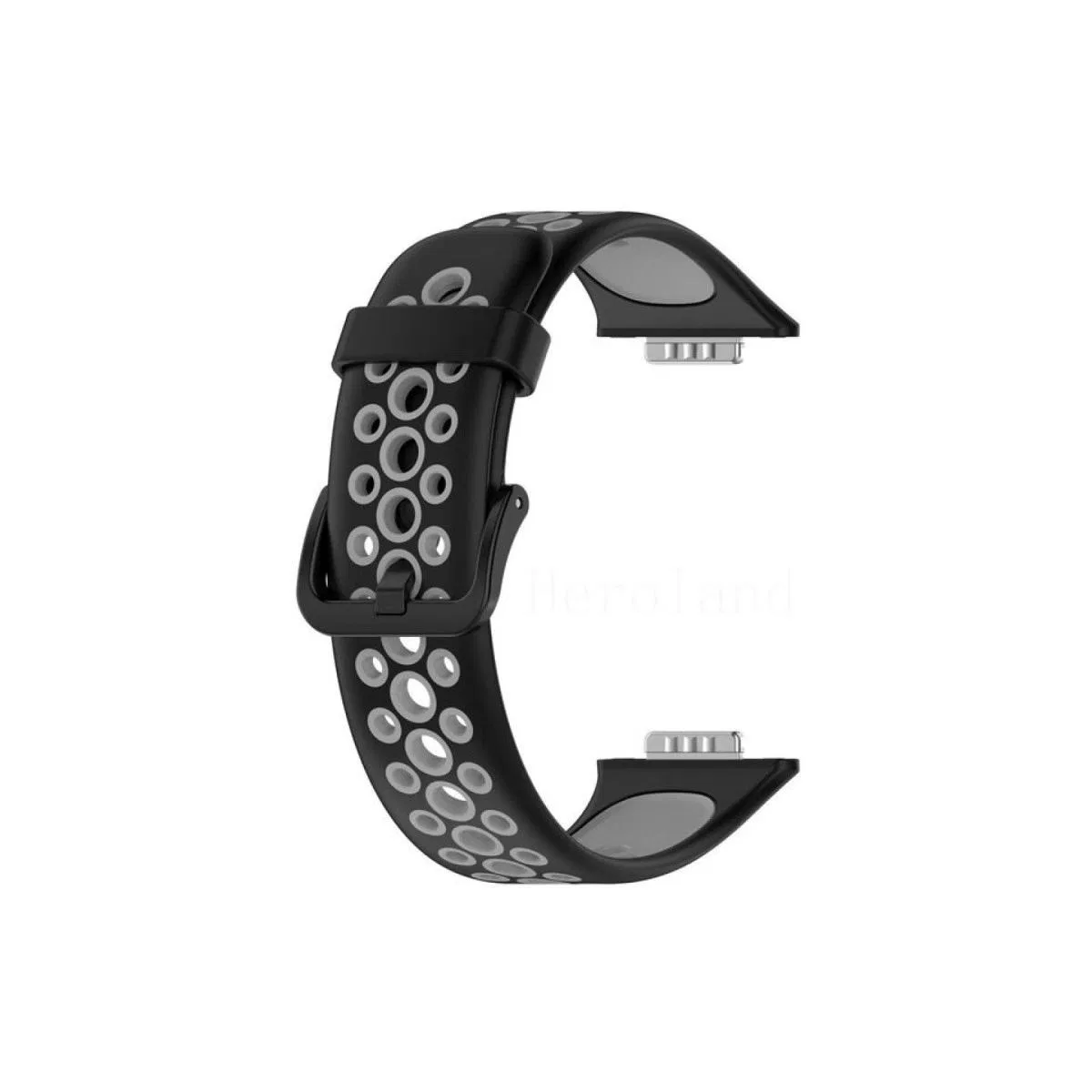Huawei Watch Fit 2 Spor Delikli Kordon - Siyah-gri görsel 2