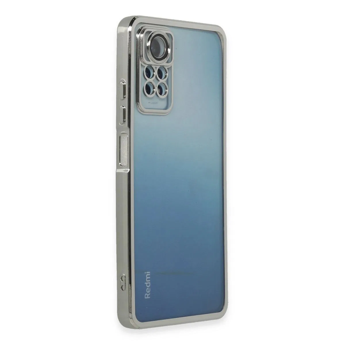 Xiaomi Redmi Note 11 Pro Kılıf Razer Lensli Silikon - Gümüş görsel 2