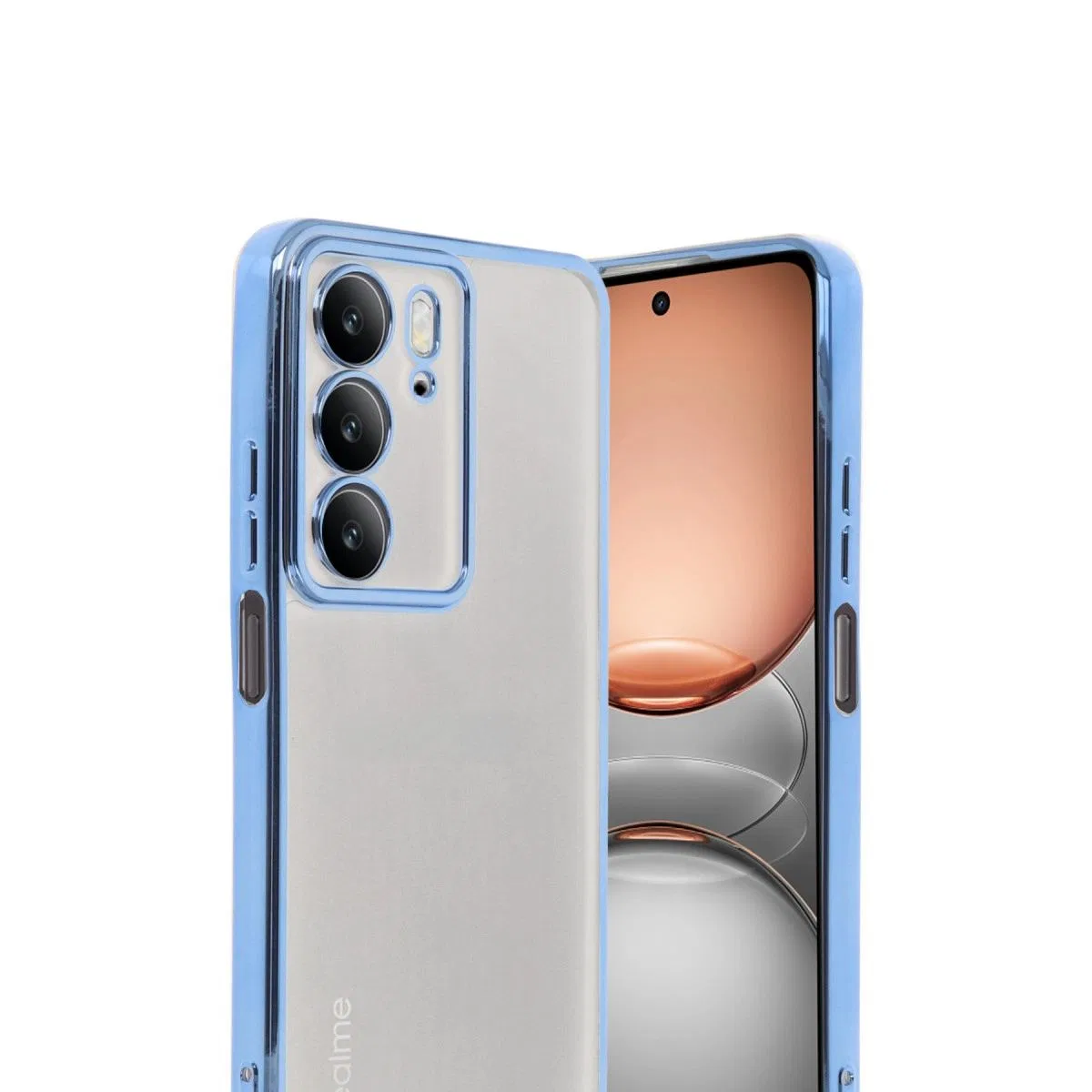 Realme C75 4g Kılıf Razer Lensli Silikon - Açık Mavi görsel 2