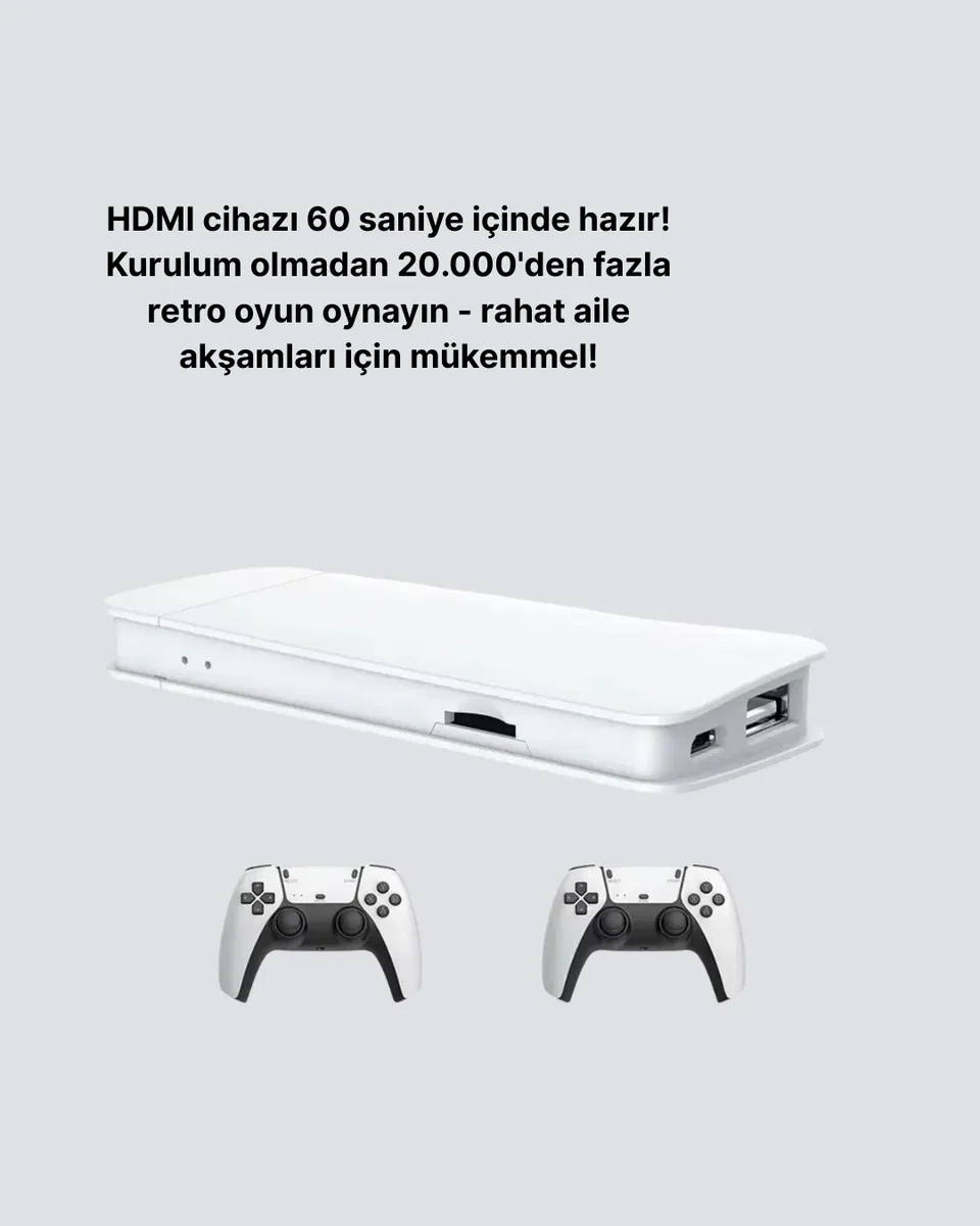 3D ve 4K Görüntü Kaliteli Çok Oyunculu Retro Oyun Konsolu görsel 2