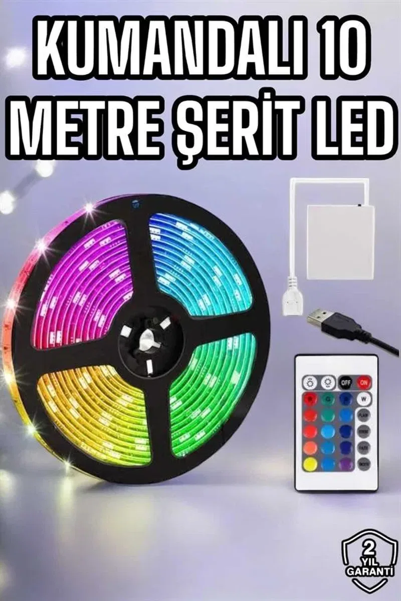 Smart Şerit Led TV Arkası Renkli Kumandalı 10 Metre görsel 2
