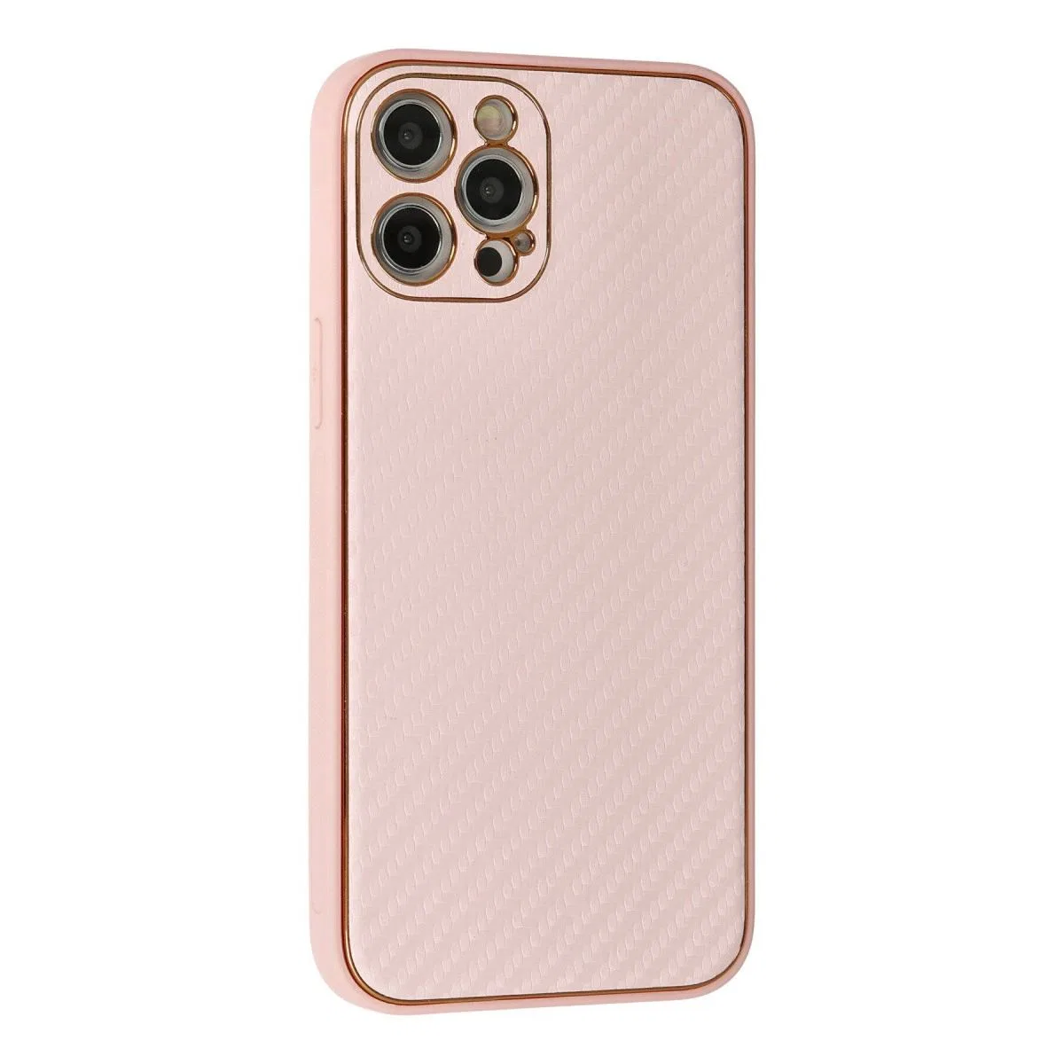 Apple İphone 12 Pro Kılıf Coco Karbon Silikon - Pembe görsel 2