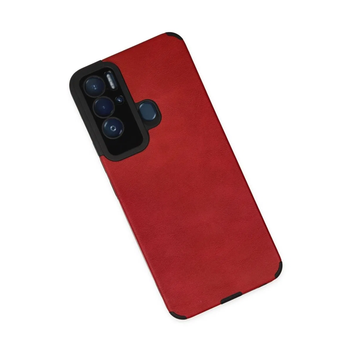 Tecno Pova Neo Kılıf Loop Deri Silikon - Kırmızı görsel 3