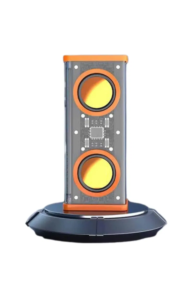 Bluetooth Hoparlör Şeffaf Mecha RGB Işıklı Çift Hoparlör 5. 0 Bluetooth görsel 3