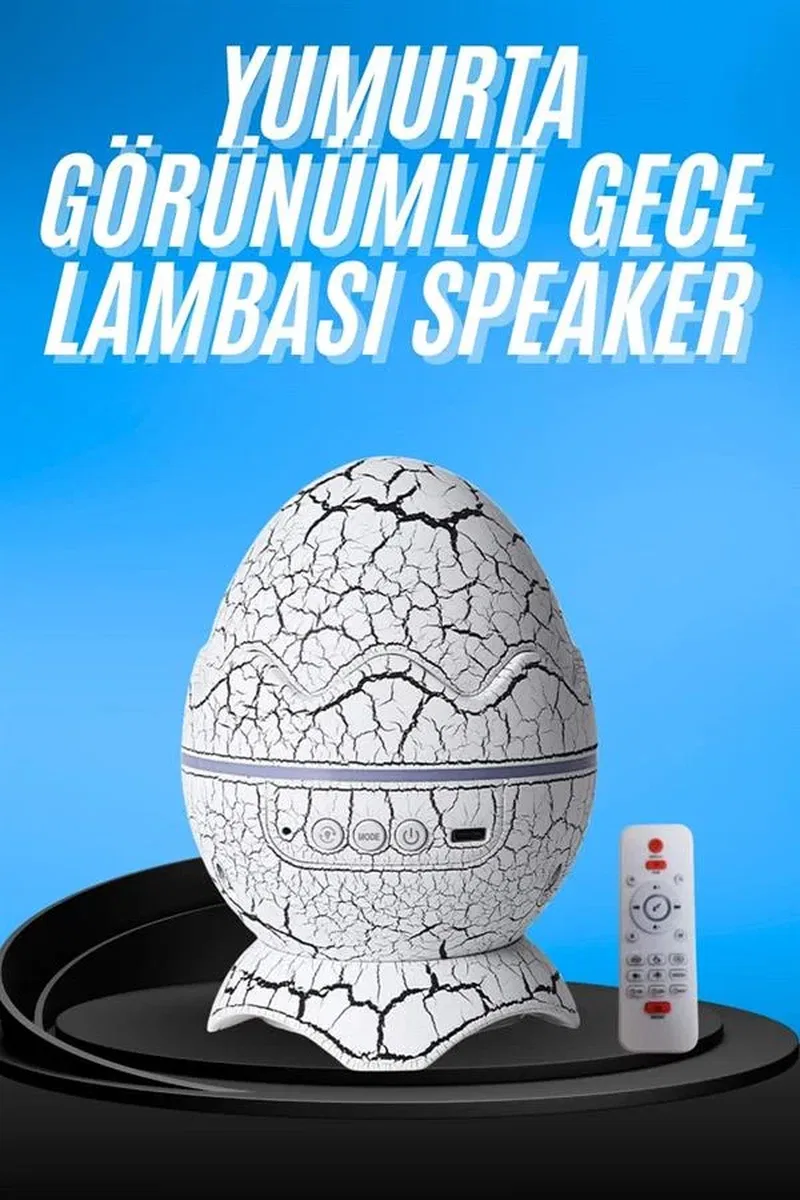 Gece Lambası Yumurta Işık Speaker Yeni Nesil Dinozor Yumurtası Görünümlü görsel 2