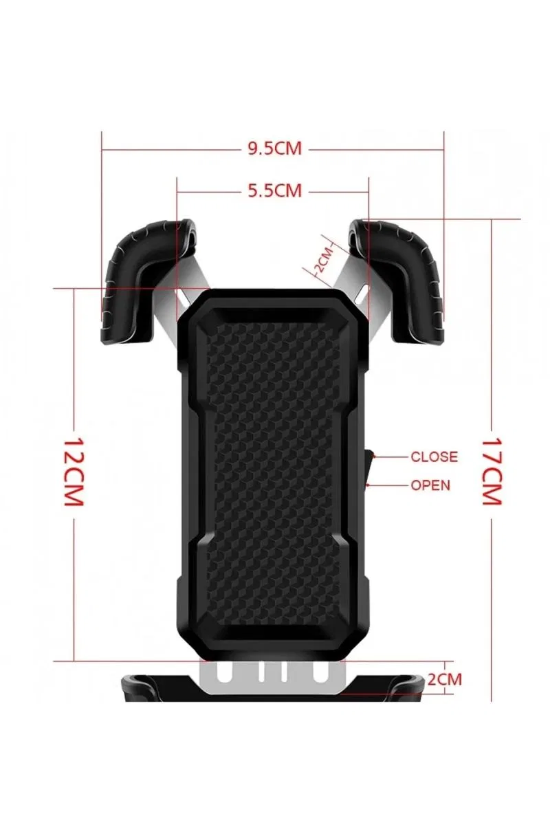 360° Derece Ayarlanabilen Gidon Bağlantılı Bisiklet Motosiklet İçin Abs 4-7. 8″ İnç Telefon Tutucu görsel 7