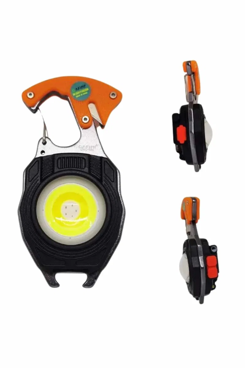 7 Modlu Mini Led Lamba Anahtarlık USB Şarjlı Kamp İçin Taşınabilir görsel 3