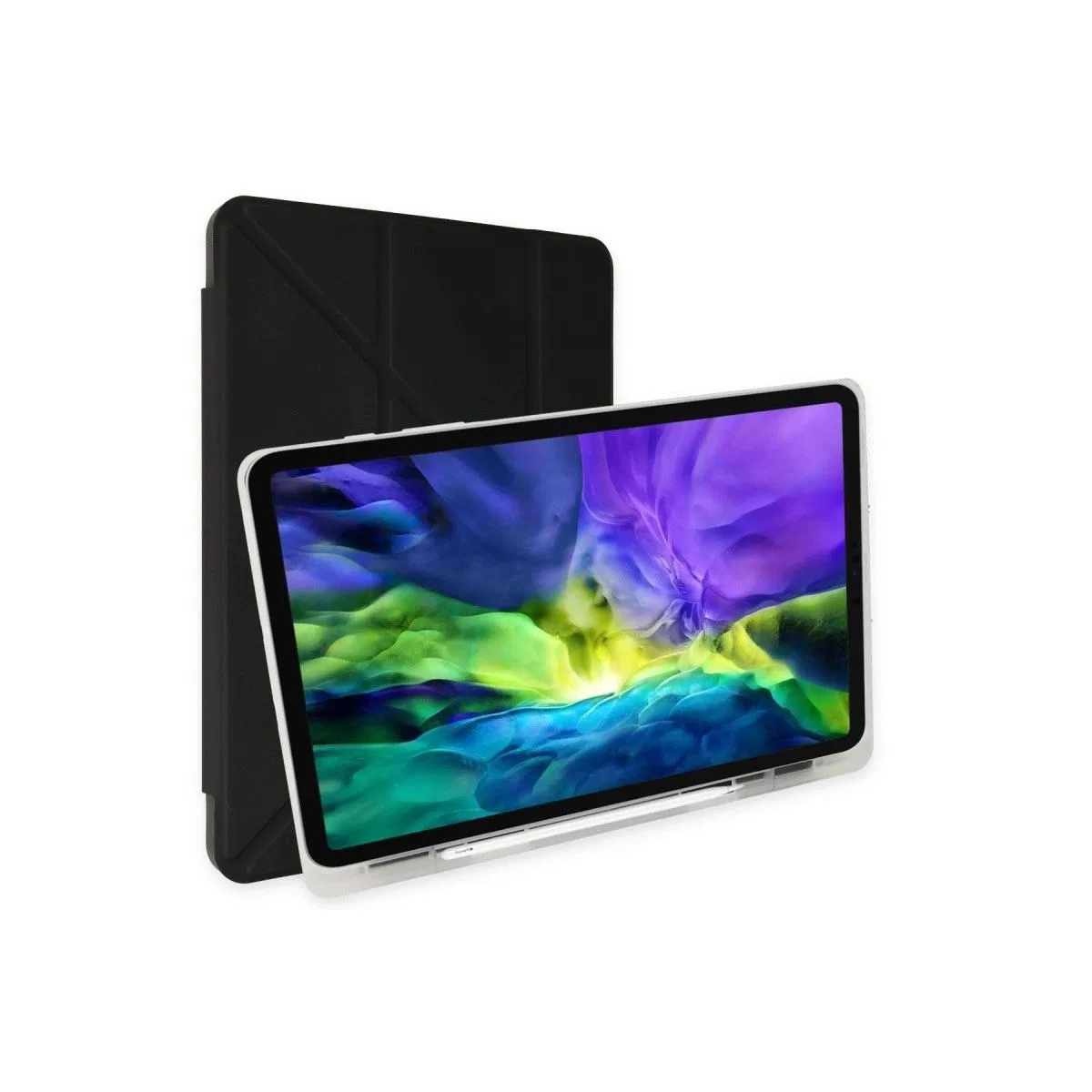 Apple İpad 9. 7 (2018) Kılıf Kalemlikli Mars Tablet Kılıfı - Siyah