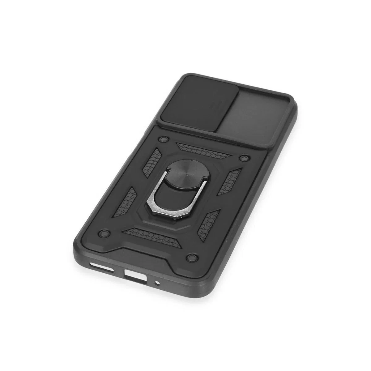 Xiaomi Redmi Note 12 5g Kılıf Pars Lens Yüzüklü Silikon - Siyah görsel 5