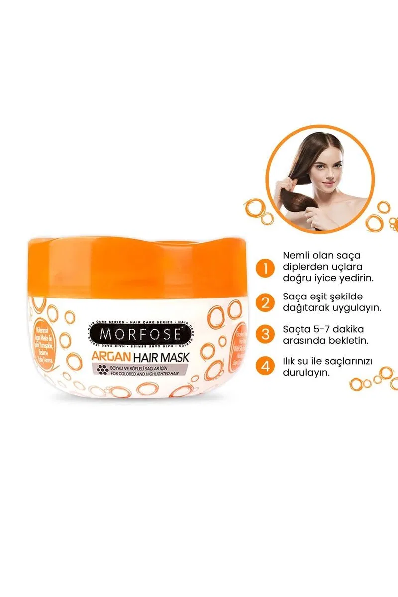 Argan Saç Maskesi 500 ML - Boyalı ve Röfleli Saçlar - mrfs görsel 2