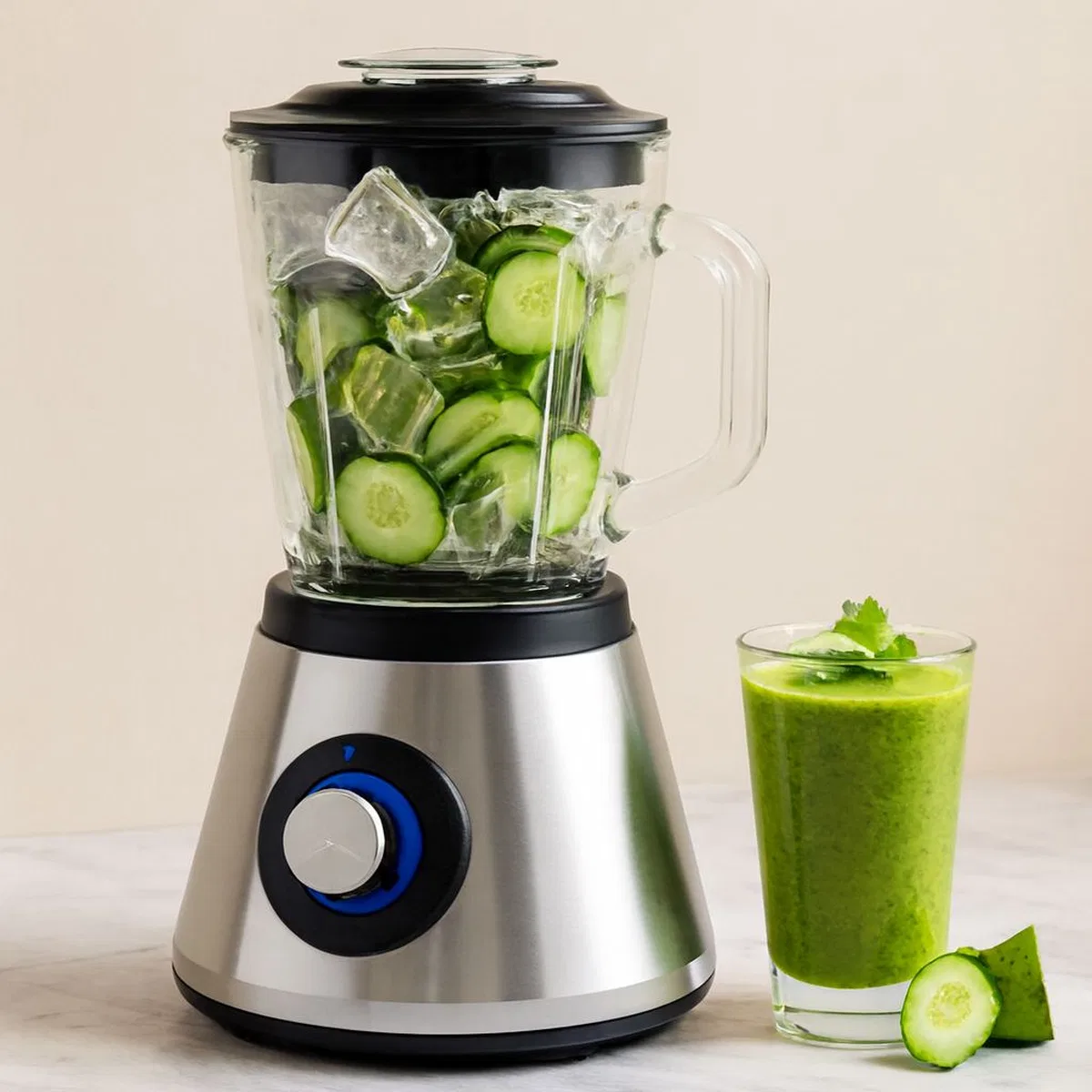 Doğrayıcı Blender 400W 1. 5L Cam Hazne 6 Bıçak Buz Kırıcı